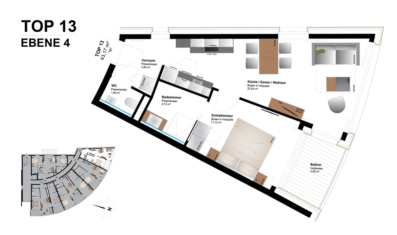 Grundriss Appartement