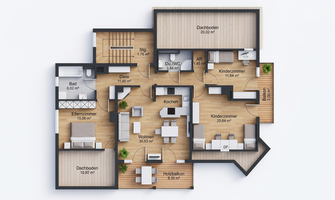 4-Zimmer-Wohnung