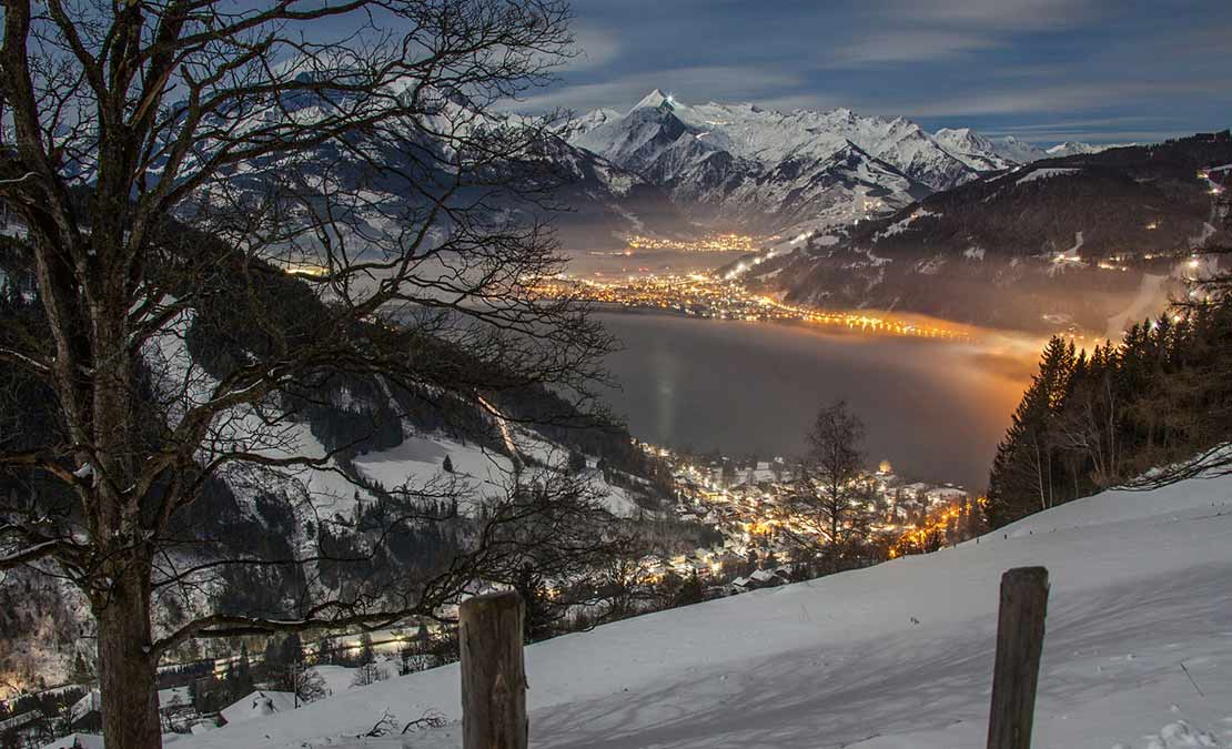 Zell am See bei Nacht