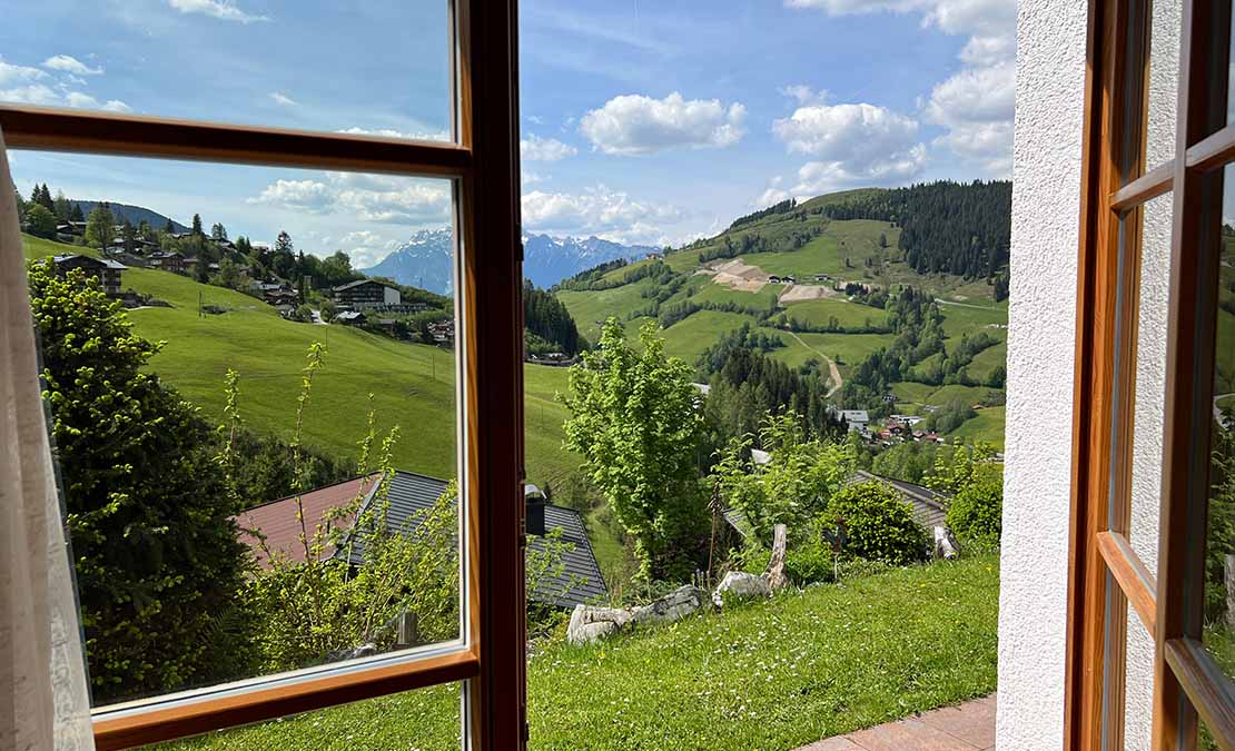 Gartenzugang vom Wellness-Bereich
