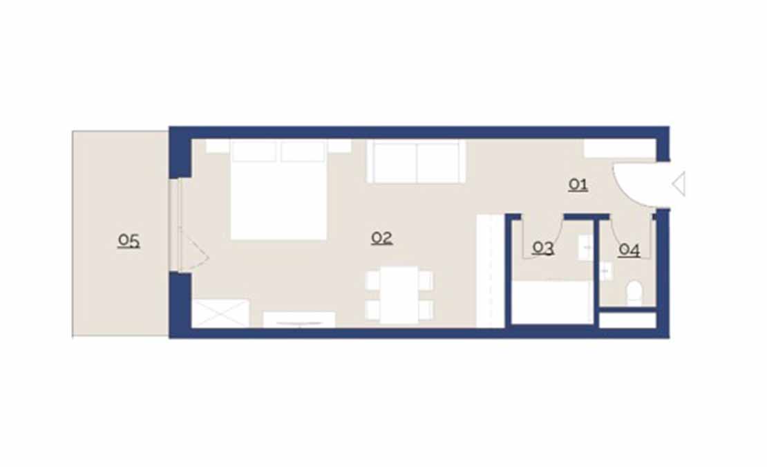 Beispiel-Grundriss Studio